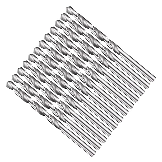 Drill Bit, 13/64" Cutting Diameter, 4241 HSS 118° Cutting Angle Uncoated Bright Versatile Jobber Bits - (Applications: for Drilling Plastic Wood Soft Metal), 12-Pieces