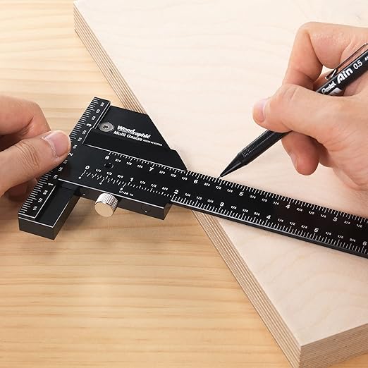 Scriber Gauge 600mm – Long Metric Measuring and Marking Tool, Layout Gauge, CNC Aluminum Ruler for Woodworking, Joinery, Cabinet, Framing and Furniture (New Version)