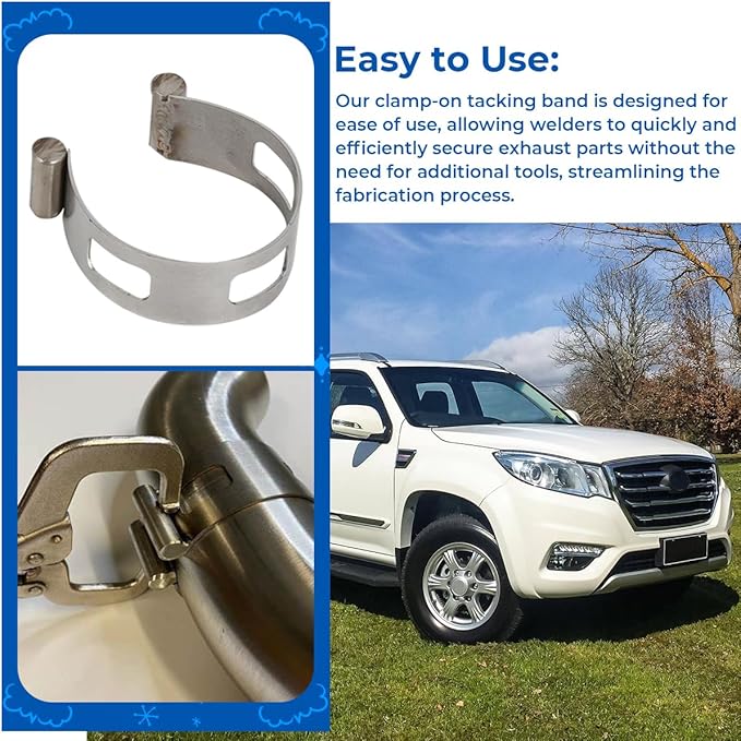 2" (50.8mm) Stainless Exhaust Tacking Band Clamp-On For Welding Fabrication