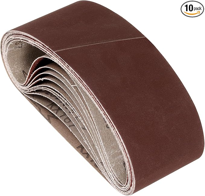 10 Pcs Sanding Belts 3 x 18 Inch 400 Grit Aluminum Oxide Abrasive Sandpaper for Belt Sander Metal Grinding Wood Working Weld Rust Removal