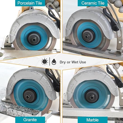 Tile Hole Saw Kit 15pcs - Diamond Core Drill Bits(1/4"-5") + 2pcs 4.5" Tile Blades + SDS Adapter for Ceramic Porcelain Marble