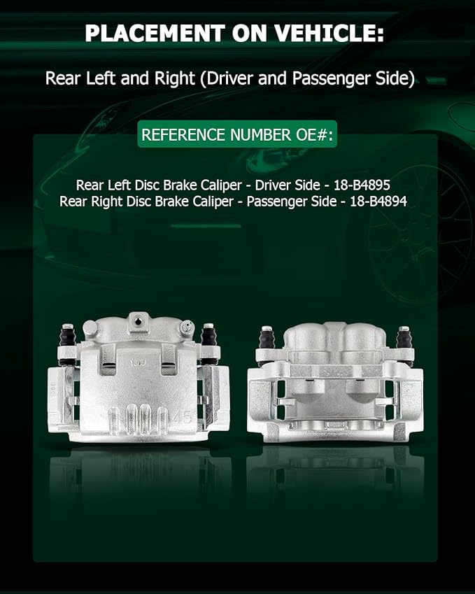 SCITOO 18-B4894 18-B4895 Disc Brake Calipers Assembly with Bracket Fit For Dodge Ram 1500 2006-2008,For Dodge Ram 2500 2004-2008,For Dodge Ram 3500 2003-2008