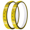 Adhesive Measuring Tapes,Steel Self Tape Measure,1/2" Wide Imperial & Metric Ruler Sticker, Stick On Table Saw and T Track for Woodworking, Drafting (Yellow, Left to Right 78" 2PCS)
