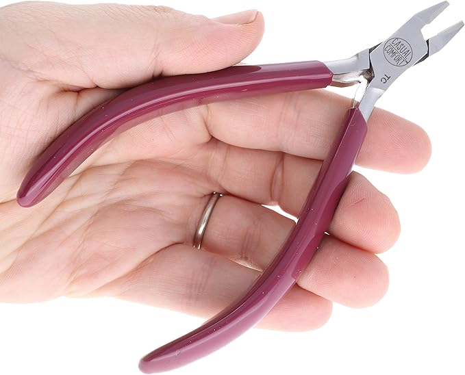 The Beadsmith Flush Cutter - Casual Comfort Series - 5.25 inches (133mm) – Tungsten Carbide Blades, Comfort Grip Handle & Double-leaf Spring, European Design & Quality, Tool for Jewelry Making
