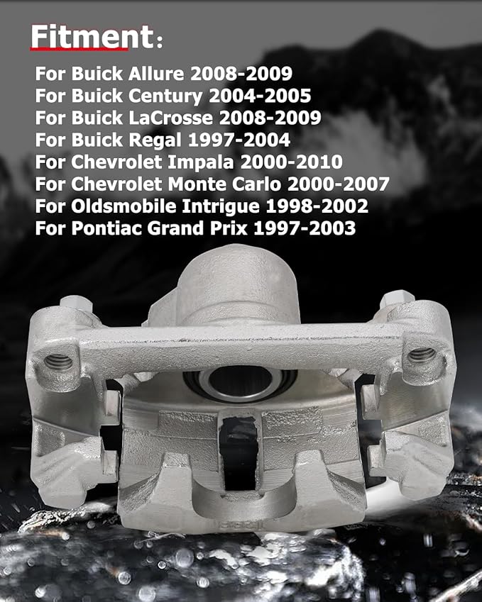 cciyu Rear Left Brake Caliper Assembly w/Bracket 18B4644 For Buick For Rendezvous,For Chevy For Venture,For Oldsmobile For Silhouette,For Pontiac For Aztek/For Montana
