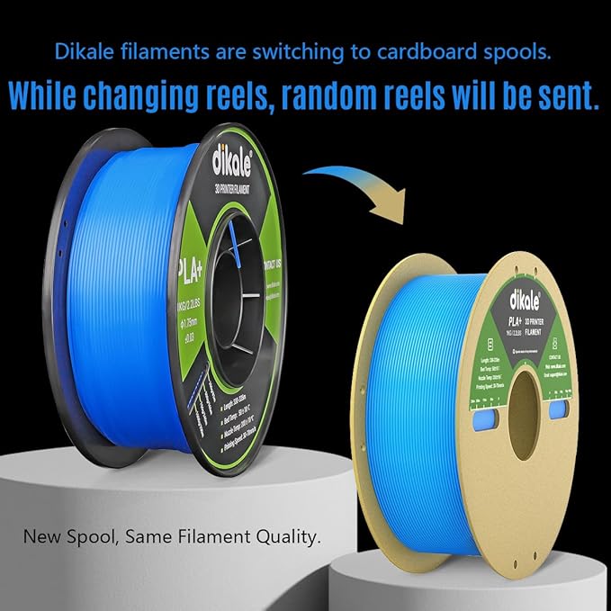 PLA+ 3D Printer Filament Luminous Blue, 1.75mm No Tangle, Net Weight 2.2lbs Spool (1kg, PLA Pro Plus, Blue with Glow in The Dark Effect