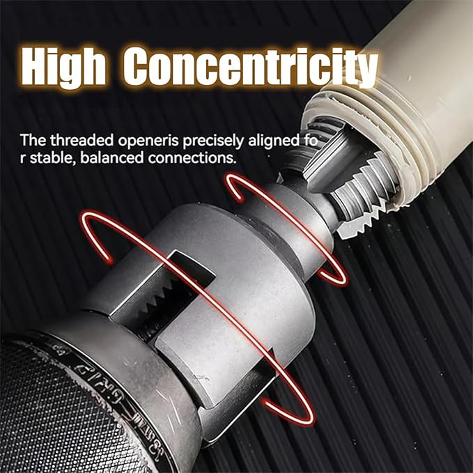 Integrated Internal & External Pipe Threading Tool, Pipe Thread Cutting Tool, Electric Drill Compatible 2 In 1 PVC Pipe Threader Kit, 1/2" 3/4" PVC Thread Maker Tool for Water Pipes (1 Pc 1/2’’)