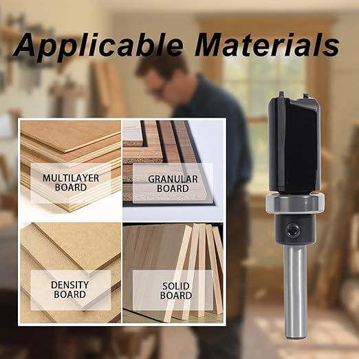 MNA Router Bits Set of 15 Pieces 1/4 Inch Shank, Tungsten Carbide 1/4" Router Bit Pro Kit, DIY Woodwork Tools, Carrying Case