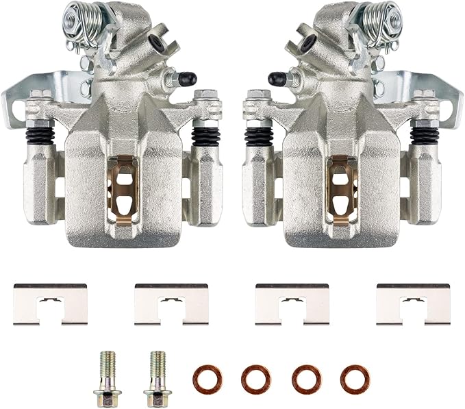 Torchbeam 2PCS Rear Driver and Passenger Side Brake Caliper For Acura Honda for 2002-2006 RSX, 2002-2005 Civic 2.0L, Disc Brake Caliper Assembly with Bracket Replace # 19B2679+19B2678