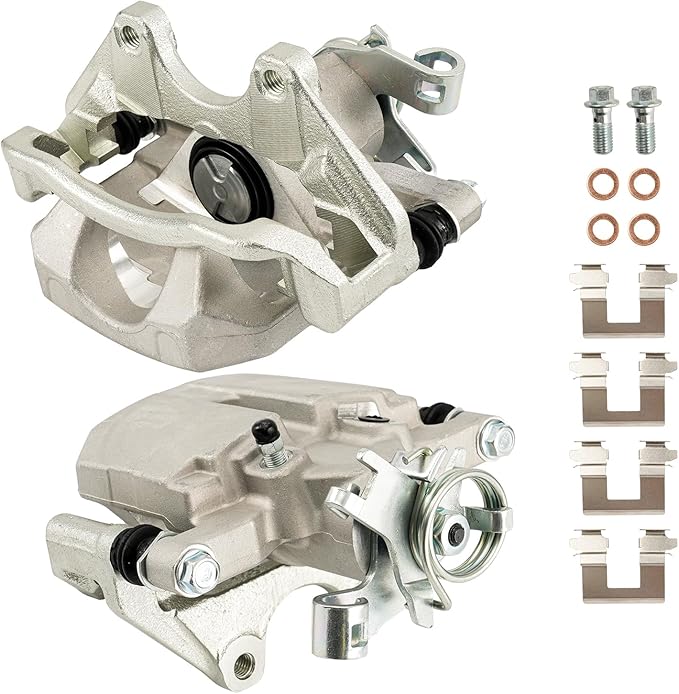 Torchbeam 2PCS Rear Driver and Passenger Side Brake Caliper For Buick Cadillac for 2006-2011 Lucerne, 2006-2011 DTS, Disc Brake Caliper Assembly with Bracket Replace # 18B5014+18B5015