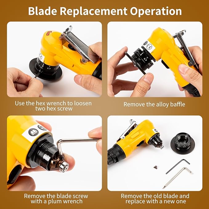 2 in 1 Pneumatic Chamfering Tool- Mini Air Chamfer Tool with Multi-Angle Chamfering Kit,45 Arc Corner Deburring Beveling Chamfer Machine for Metal, Acrylic,Woodworking (Yellow)