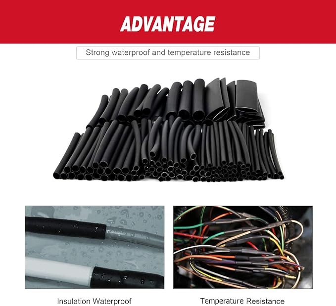 Nilight 130 Pcs 3:1 Heat Shrink Tubing Kit Dual Wall Adhesive Sleeve Tube Electrical Wire Cable Wrap Tube Assortment with Storage Case for DIY