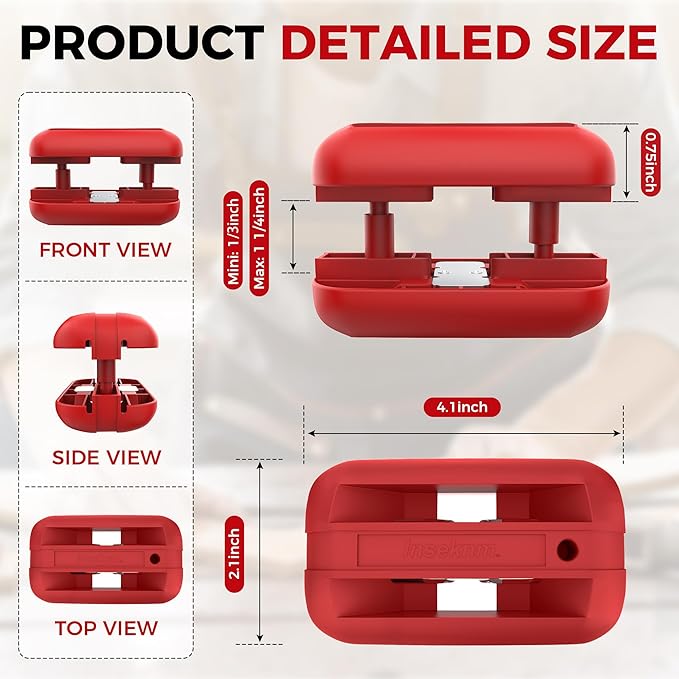 Edge Banding Trimmer with Tungsten Carbide Blades, Hand Planer Versatile Woodworking Edge Trimmer for Burrs, Manual Edge Banding Cutter for ABS, PVC, Veneer, and Melamine - Red
