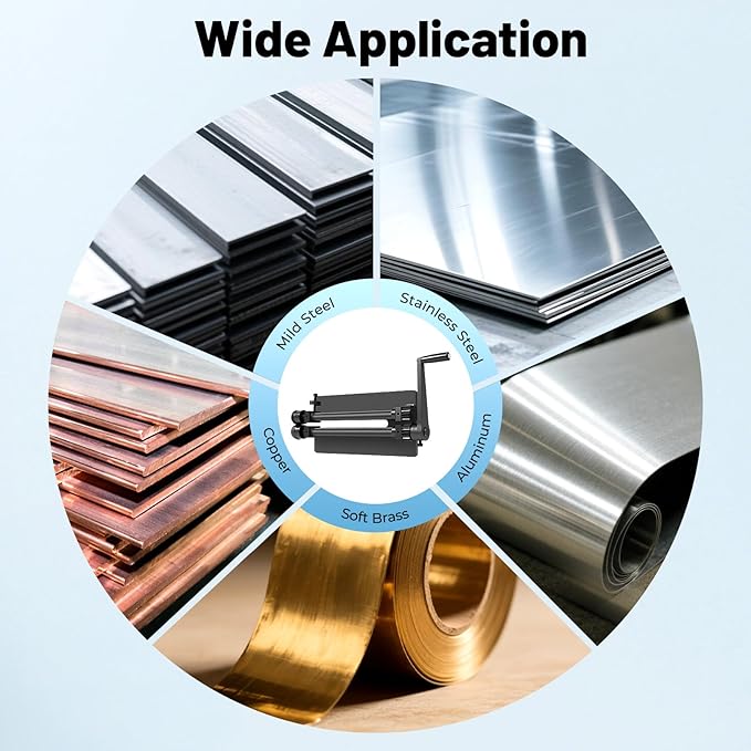 Sheet Metal Bead Roller Machine, 12inch Gear Drive Bench 6 Dies Set, Bending Machine Manual Bead Roller, Slip Rolling Bending Machine Sheet Metal Roller for Car Floors Trunk Floors Automotive Industry