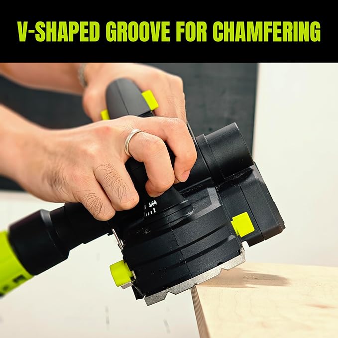 20V Cordless Planer, 3-1/4-Inch Width, 12,000 RPM Electric Planer, 6.2lb Lightweight Cordless Hand Planer with 4Ah Battery, Charger & Dust Bag for Home DIY and Carpentry