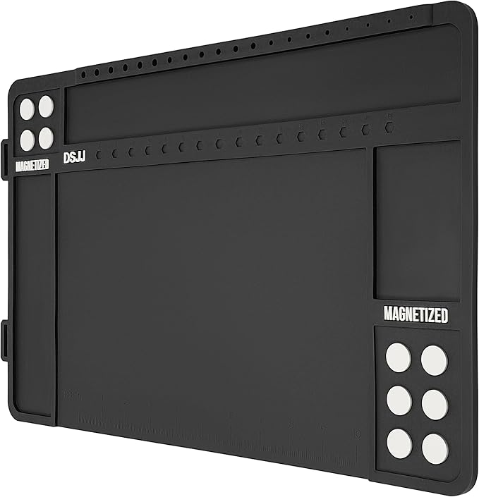 Gun Cleaning Mat, Premium Magnetic Pad With Organizer Parts Tray, Anti-Slip Rubberized Pistol Mat, Protective Workbench Mat for Gun Cleaning (16.5"x 10.43")