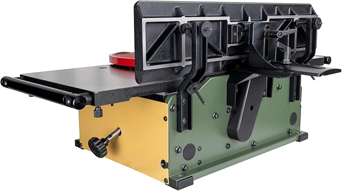 401120HI-IF 12-Inch Spiral Cutterhead Benchtop Jointer with Cast Iron Tables, 24 TC Inserts, Extra Large 24" x 6" Cast Iron Fence, Additional 8½" Fence Enhancement Brackets, and a 12-amp Motor