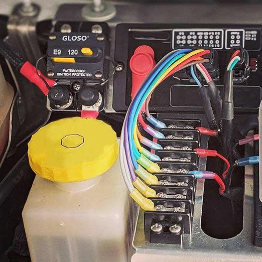 GLOSO Marine Terminal Blocks TBD Double Row Stainless 10-22 AWG Cu, 30A/600V- 1 Pack, 10 Poles