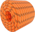 X XBEN Braided Polyester Arborist Rope 3/8 inch X 170ft, 48 Strands, 3430 LBS Breaking Strength Outdoor Rope, Arborist Rigging Rope for Rock Hiking Camping Swing Tree Rescue, Orange