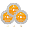Rock Slab Grinding Disc - 7 inch Glass Cutter Disc (3pcs), Granite Cutting Disc, Diamond Grinder Wheel for Rock Slab, Stone, Tile, Marble, Granite, Glass Diamond Cutting Discs