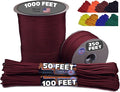 BORED? PARACORD! 550 lb Paracord - Ideal for Crafting, Camping, DIY Projects, Active & Military Outdoors - Strong Survival Rope - Tactical Parachute Cord Type III - Blood Diamonds 250 Feet