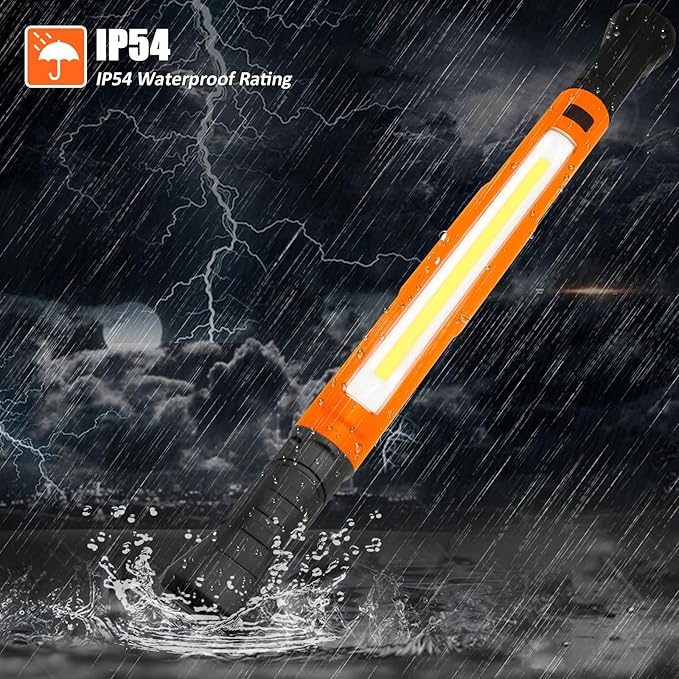 Portable 3000LM LED Work Light, Rechargeable Magnetic Underhood Light with Hooks and Power Output, Ideal for Garage, Workshop