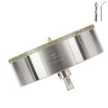 4-29/32inch | 125mm Diamond Hole Saw with Center Drill bit and Diamond-Coated Center Drill bit for Ceramic Glass Marble Fiberglass Granite and Porcelain Tiles by CENYB