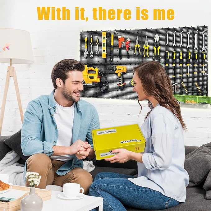 12 Black Plastic Peg Board Set Contains 428 Accessories, High Load-Bearing, Rust-Proof, Non-Sagging, Non-Grooved, Tools Can be Styled at Will, and the Tool Storage System Gives You a New Experience