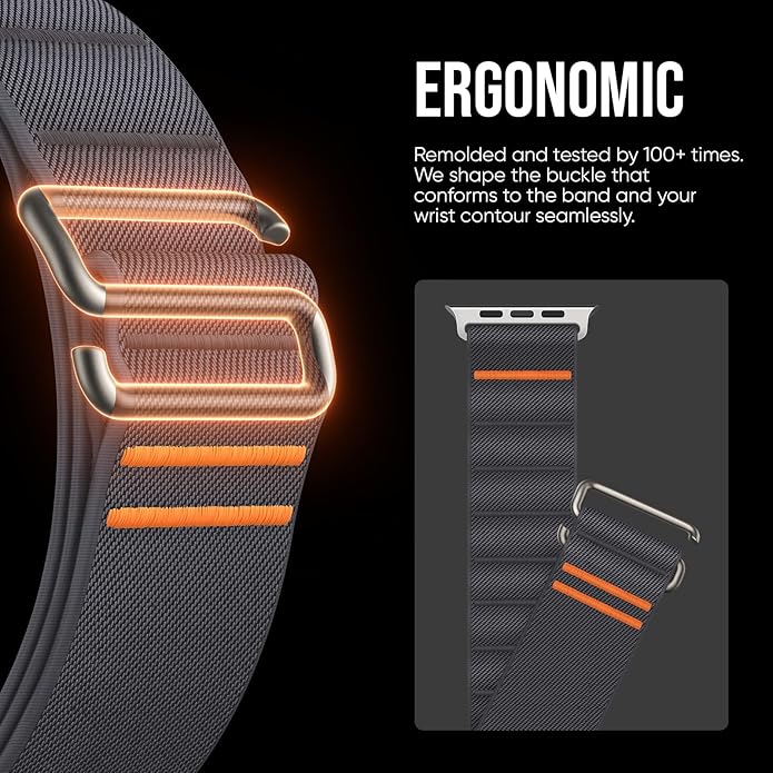 Suitisbest Sport Bands Compatible with Apple Watch Ultra Band 49mm 46mm 45mm 44mm 42mm 38mm 40mm 41mm Men Women, Stretchy Nylon Sport Loop Strap with S-Hook for iWatch Series 10 Ultra SE 9 8 7 6 5 4 3