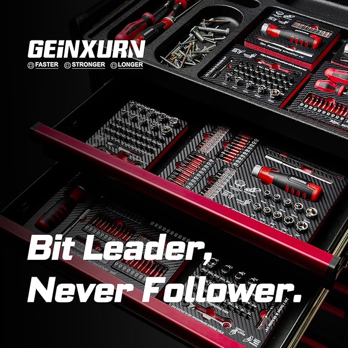 37Pieces Impact Screwdriver Bit & Socket Set with Mini Ratcheting Wrench, 30Pcs Impact S2 Screwdriver Bits, 5Pcs Sockets and 2-In-1 Bit Extension Holder Repair Tools