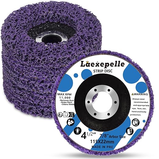 5 x Stripping Wheel for Angle Grinder Strip Disc Paint Stripping Disc Sanding Disc Abrasive Wheels & Discs, Paint Metal Rust Remover Stripper Tool (4-1/2'' x 7/8'')