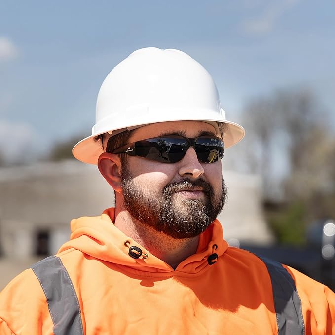Malta Dynamics Safety Glasses – ANSI Z87+ Rated UV Eye Protection Glasses for Construction, Manufacturing, Scratch-Resistant