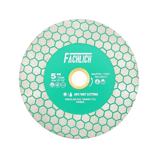 Diamond Tile Blade 5" 125mm for Cutting and Grinding Porcelain Ceramic Tile Marble Artificial Stone