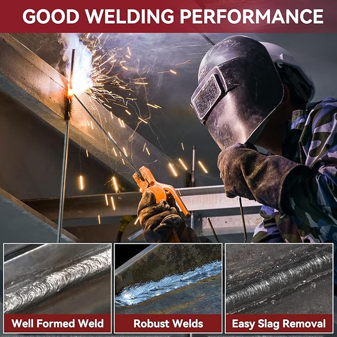 ARCCAPTAIN E6013 Welding Rod 1/8" 10LB Carbon Steel Welding Sticks Electrodes, Welding Rods ARC Welding Equipment