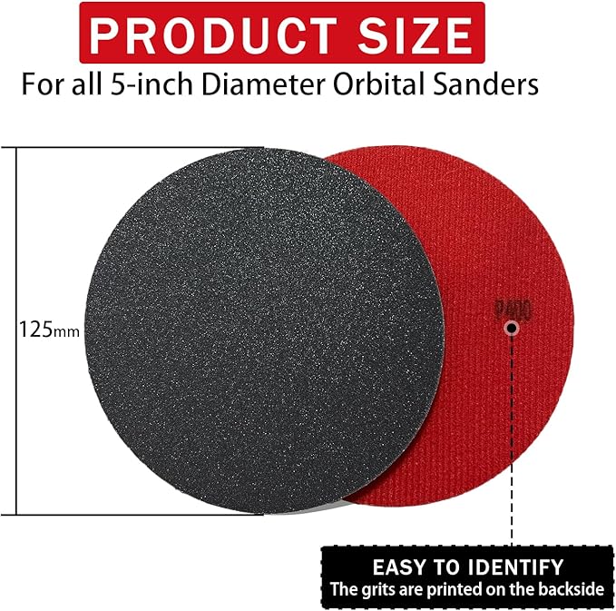 16Pcs 5 Inch Sanding Sponge Disc Hook and Loop 180 Grit Wet Dry Sanding Pads, Drywall Sandpaper Blocks for Wooden Drywall Sheetrock and Metal Glazing