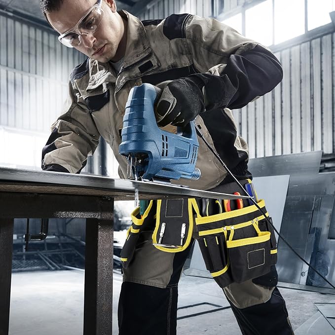 Tool Belt Bag Utility Belt Adjustable Pockets Tool Belts Detachable Work Pouch Bag Heavy Waist Apron Versatile Pouch for Electrician