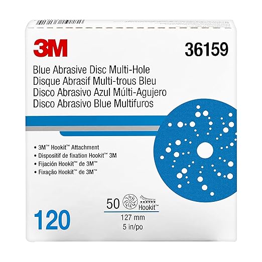 3M Hookit Blue Abrasive Disc Multihole 36159 (4PK)