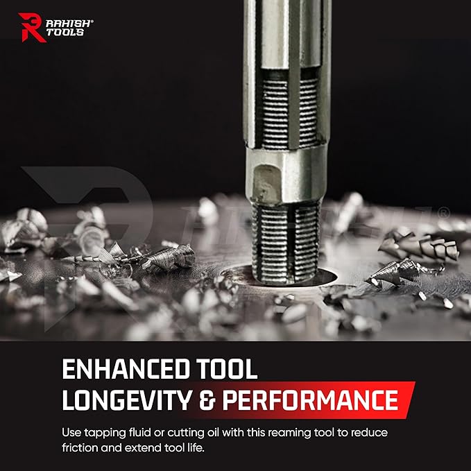 Adjustable Hand Reamer Tool HV to H11 Sizes - 1/4" to 1 1/16” Reaming Tool for Precise Hole Finishing with 6 Carbon Steel Blades - Hand Tools Reamers for Metal & Wood - 6.35mm - 38.10mm