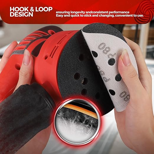 50PCS 5 inch Silicon Carbide Sanding Discs 6000 Grit, Wet Dry Orbital 5 Sander Hook and Loop Sandpaper Disc Ultra Fine Grit, Best for Metal,Automotive Precision Polishing