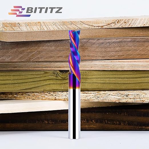 1/4 Inch Shank Downcut Spiral Router Bit | 1 Inch Cutting Length |CNC Router Bits for Precision Woodworking - Ideal for Slot Mortise, Engraving, and Clean Edges