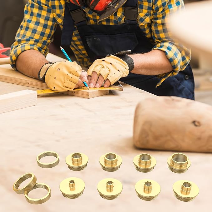11 Pcs Precision Brass Router Template Bushing Guides Sets and 1/4" Shank Woodworking Router with Carrying Case, Fits Porter Cable Style Router Sub Bases