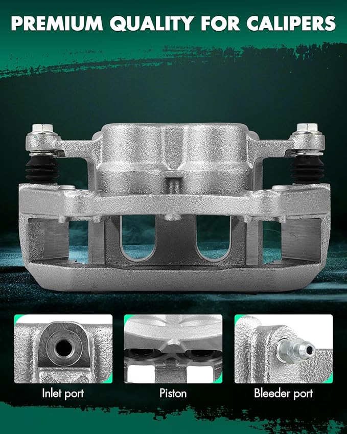 SCITOO 18B5214 Front Left Disc Brake Caliper w/Bracket Fit For Ford For Explorer 2011-2019,For Ford For Taurus 2010-2019,For Lincoln For MKS 2009-2012,For Lincoln For MKT 2010-2019, Double Pistons