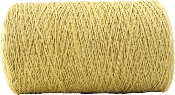 1mm x 5000 Feet Yellow Jute Rope, Twine for Gardening Tomato Climbing Plant Tie Floristry Crafts Gift Wrapping Packing Decor