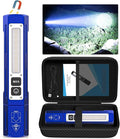 Rechargeable Flashlights High Lumens - Super Bright Small Pocket Magnetic Flashlight, 8 Modes LED Tactical Flash Light, Dual Button Powerful Flashlight for Camping (1, Klein Blue)