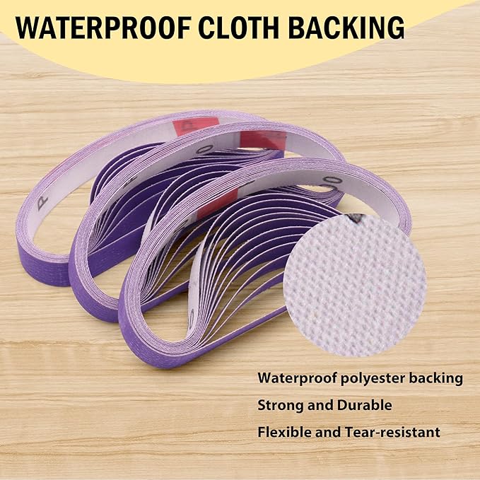 1/2 x 12 Inch Replacement Belts for Work Sharp, 30 Pcs 400 Medium Grit Knife Sharpener Sanding Belts Kit for Official Work Sharp (WSKTS & WSKTS-KT/Mk.1 & Mk.2) Knife & Tool Sharpener