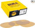 Dura-Gold Premium 1000 Grit 6" Gold Sandpaper Discs, No Hole Pattern Dustless, Box of 24, Hook & Loop Backing for DA Sander, Finishing Coarse Sanding Abrasive Automotive Paint, Woodworking Wood, Metal