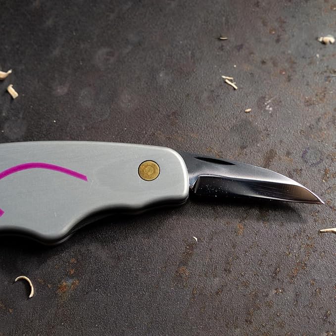 FLEXCUT Detail Jack | Ergonomic Wood Carving Knife with Aluminum Pistol Grip Style Handle Minimizes Hand Fatigue | Made in the USA | JKN90