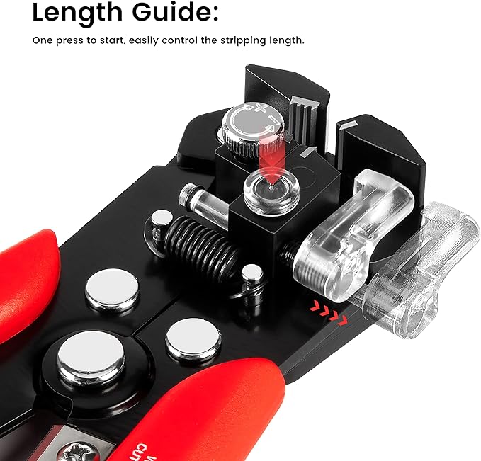 KAIWEETS Self Adjusting Wire Stripper - 3 in 1 Heavy Duty Automatic Wire Stripping Tool | 10-24 AWG Wire Cutter for Electrical Cable Cutting, Crimping Tool
