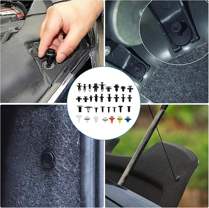 1365Pcs Car Push Retainer Clips Body Clips Plastic Fasteners Kit Fender Rivet Clips 44 Most Popular Sizes Nylon Auto Push Pin Rivets Set for Toyota GM Ford Honda Acura Chrysler,Blue