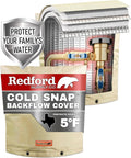 Redford Supply Co. Cold Snap (5°F) Backflow Preventer Insulation Cover, 36"W x 36"H, Pipe Insulation, Water Sprinkler Covers for Outside, Sprinkler Backflow Cover for Winter, Well Pump Bag (Beige)
